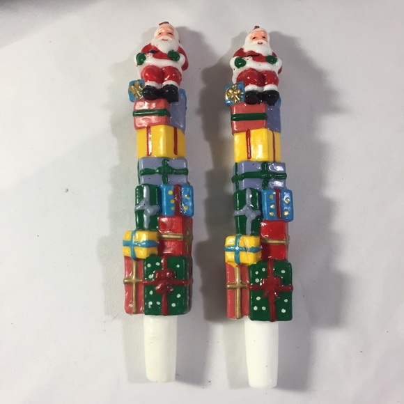 Vintage Other - New vintage Tapered candle set Christmas Santa